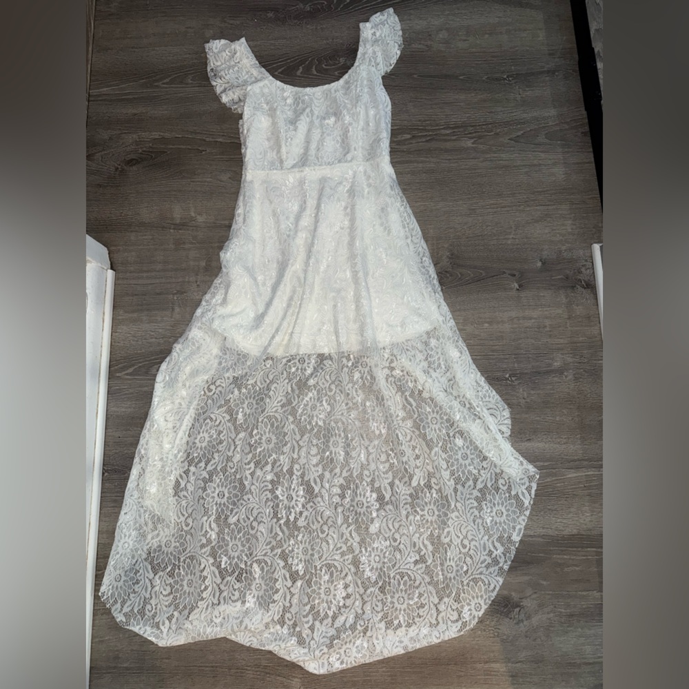 SHEIN White Lace Maxi Dress